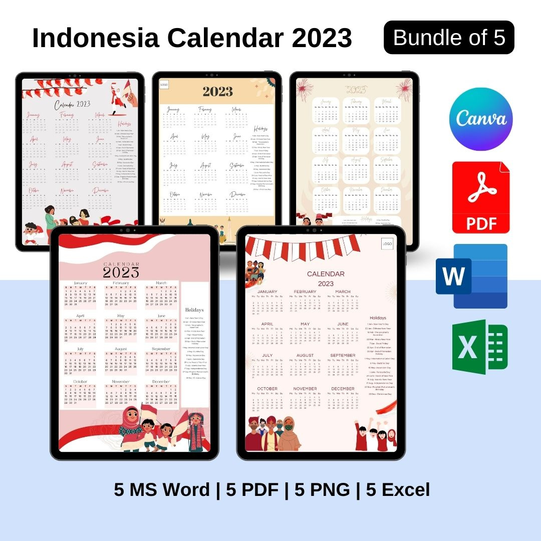 Indonesia 2025 Calendar Printable Pdf &amp;amp; Word Template regarding Printable Calendar 2025 with Holidays Indonesia