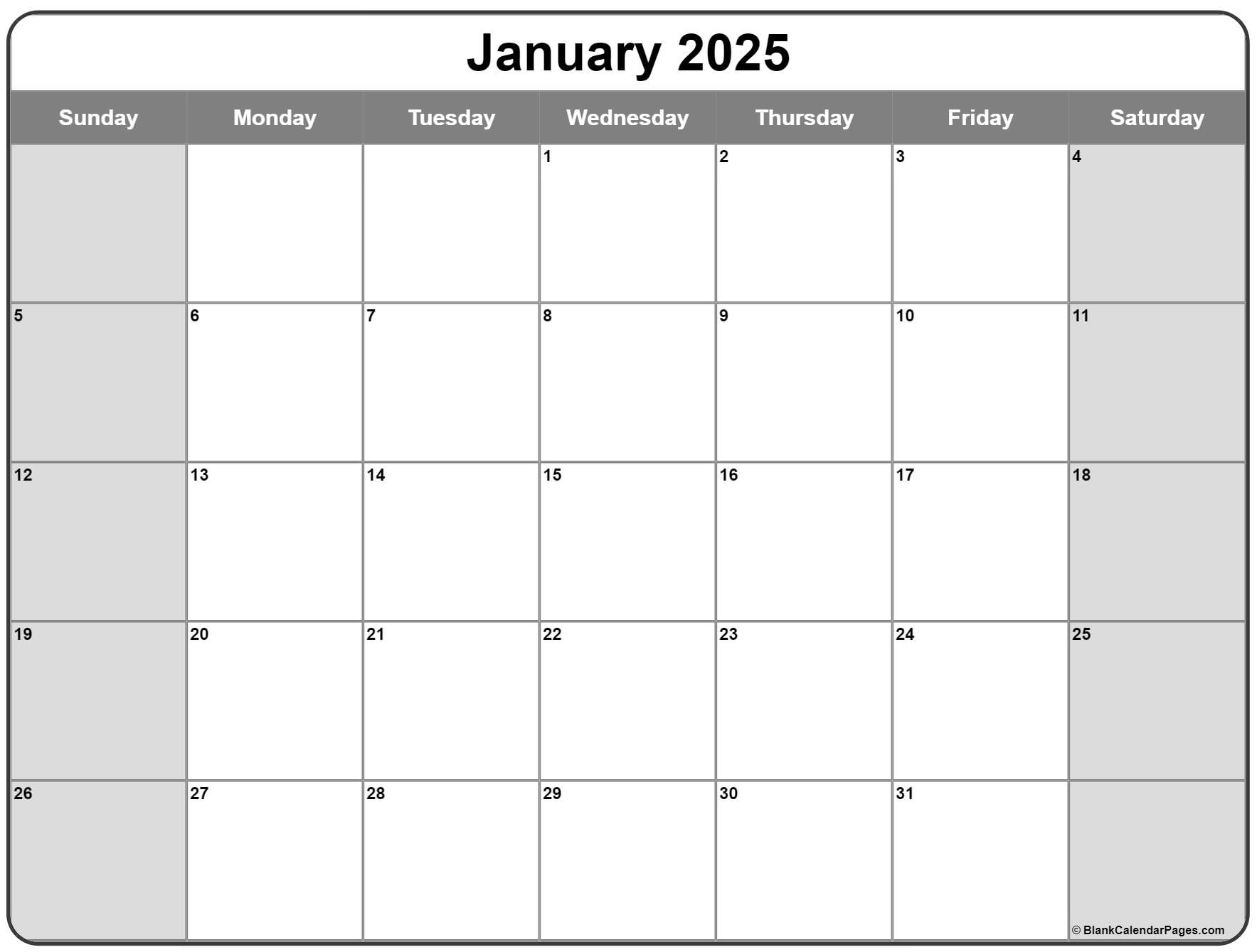 January 2025 Calendar | Free Printable Calendars with regard to Calendarlabs Free Printable Calendar 2025