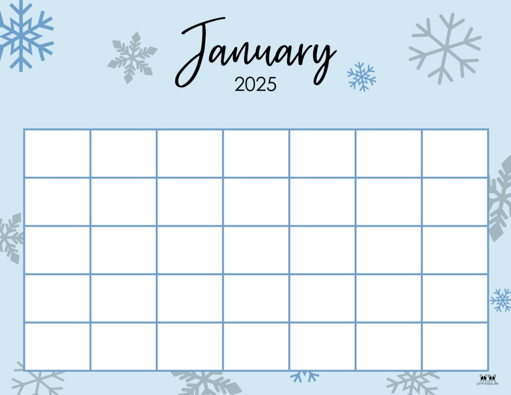January 2025 Calendars - 107 Free Printables | Printabulls intended for Free Printable Calendar 2025 Printabulls