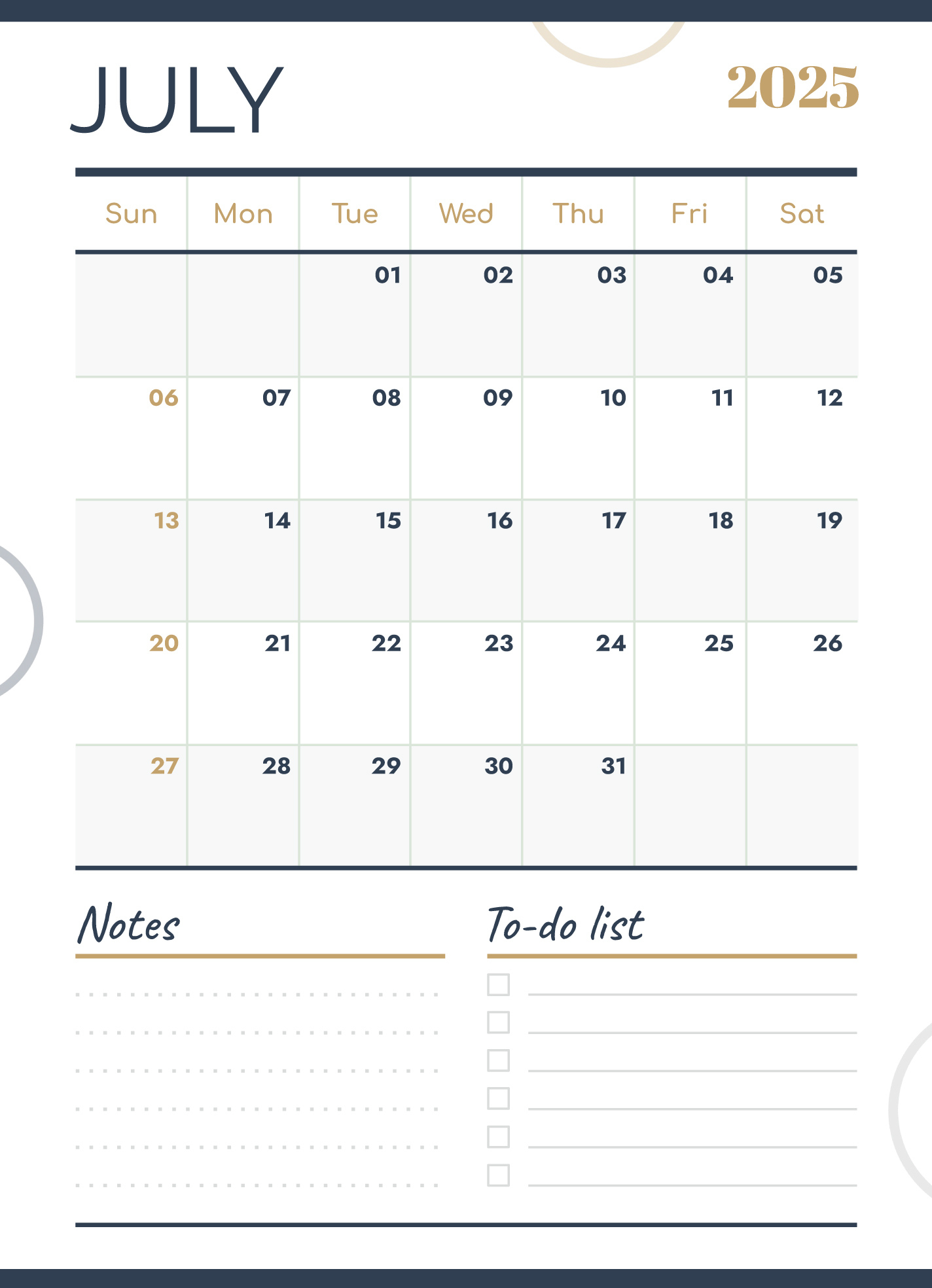 July 2025 Calendar Free Google Docs Template - Gdoc.io in Google Calendar July 2025