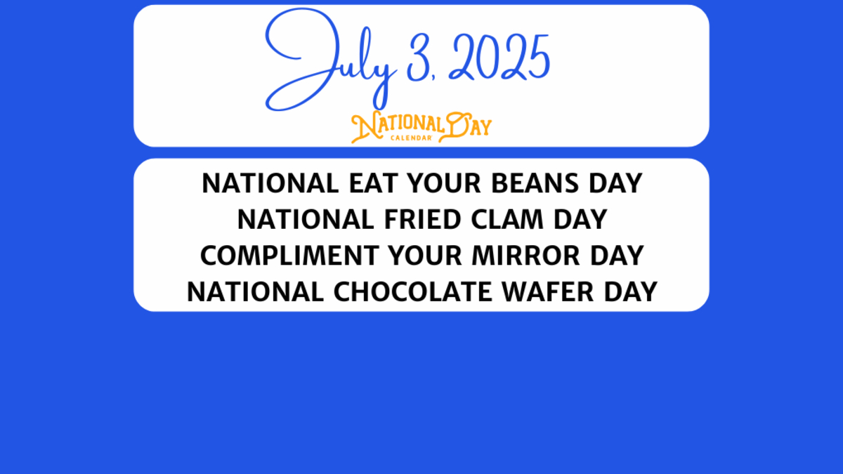 July 3, 2025 | National Eat Your Beans Day | National Fried Clam regarding National Days In July 2025 Calendar