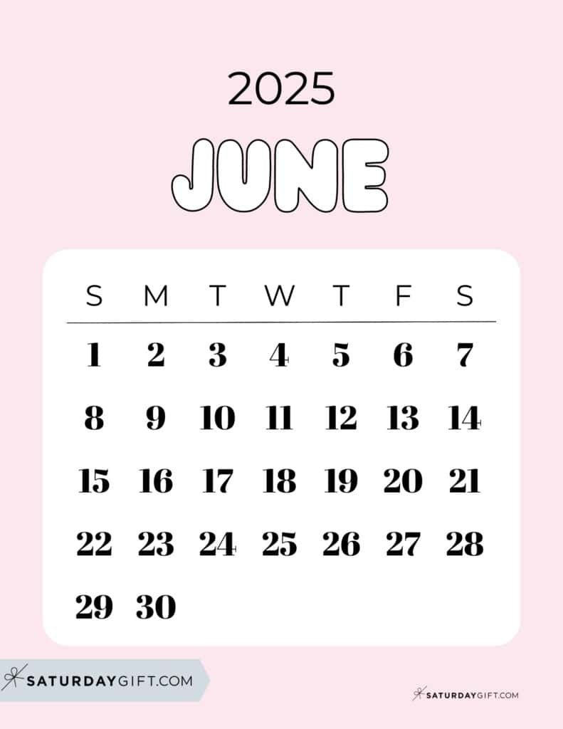 June 2025 Calendar - 23 Cute &amp;amp; Free Printables for June Printable Calendar 2025 Cute