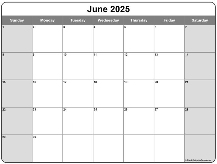 2025 June July August 2025 Calendar