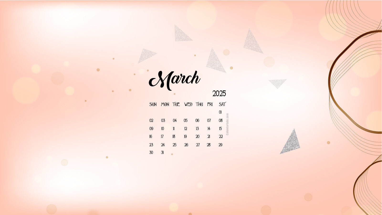 March 2025 Desktop Wallpaper Calendar - Calendarlabs intended for Calendar Labs 2025 Printable Calendar