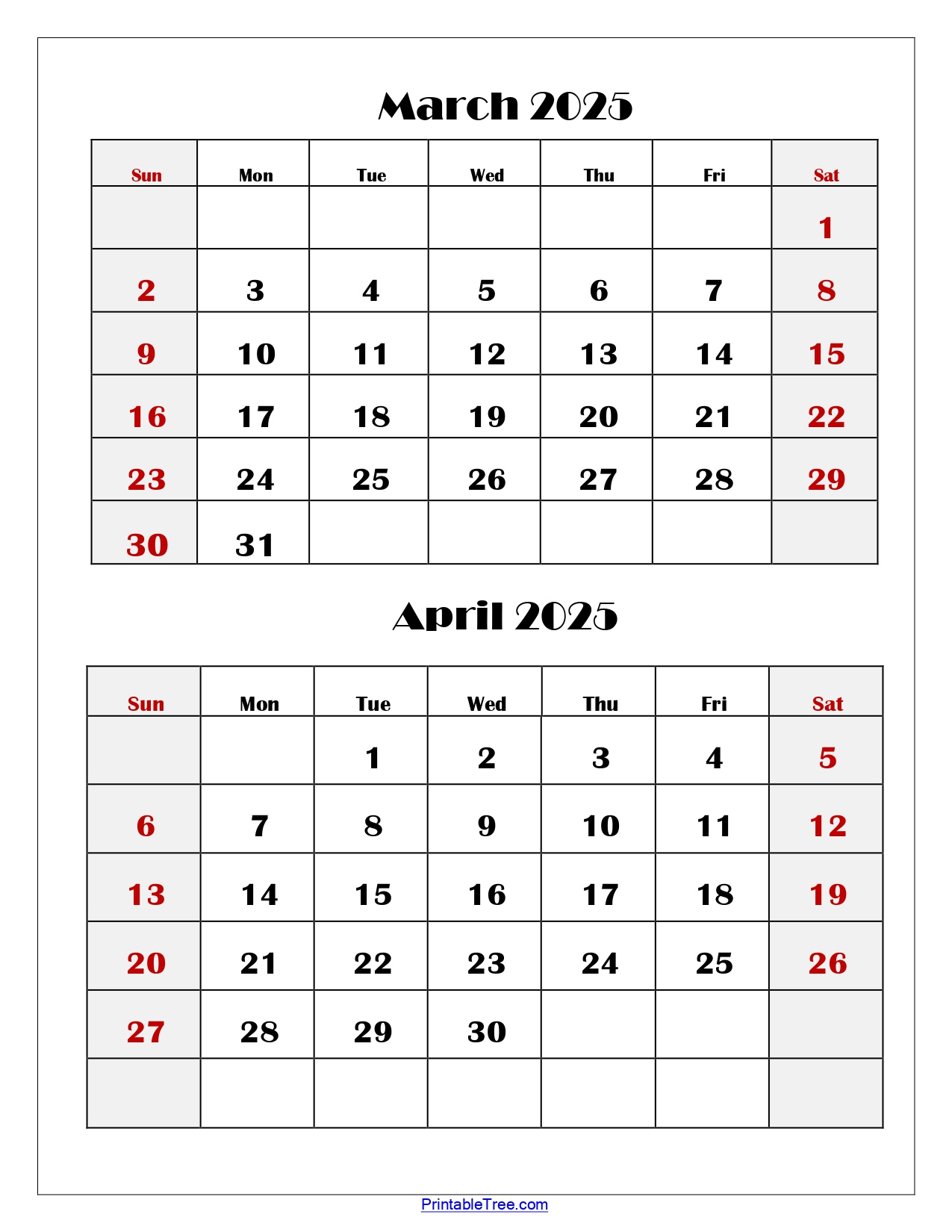 March And April 2025 Calendar Printable | Two Months Calendar with regard to Printable Calendar 2025 March and April