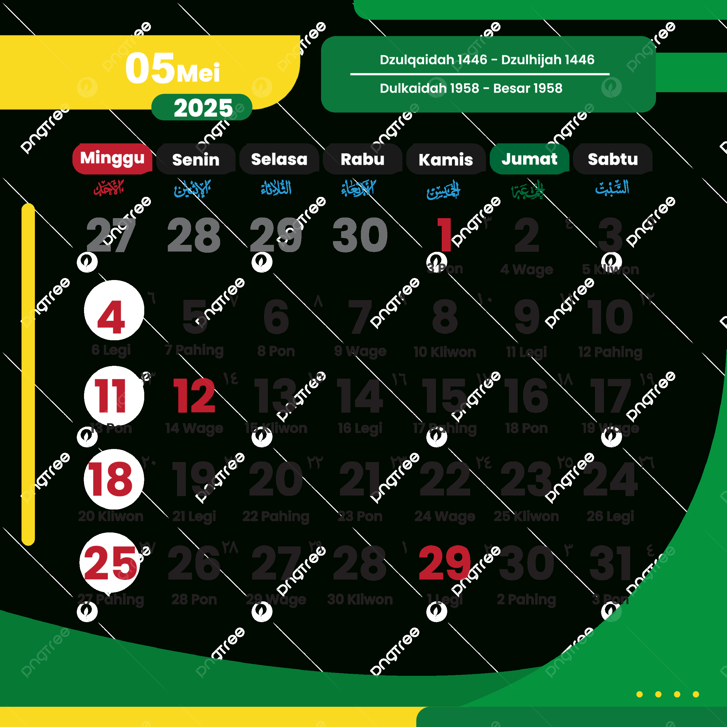 May 2025 Complete Indonesian Calendar Vector, 2025 Calendar inside Printable Calendar 2025 Indonesia