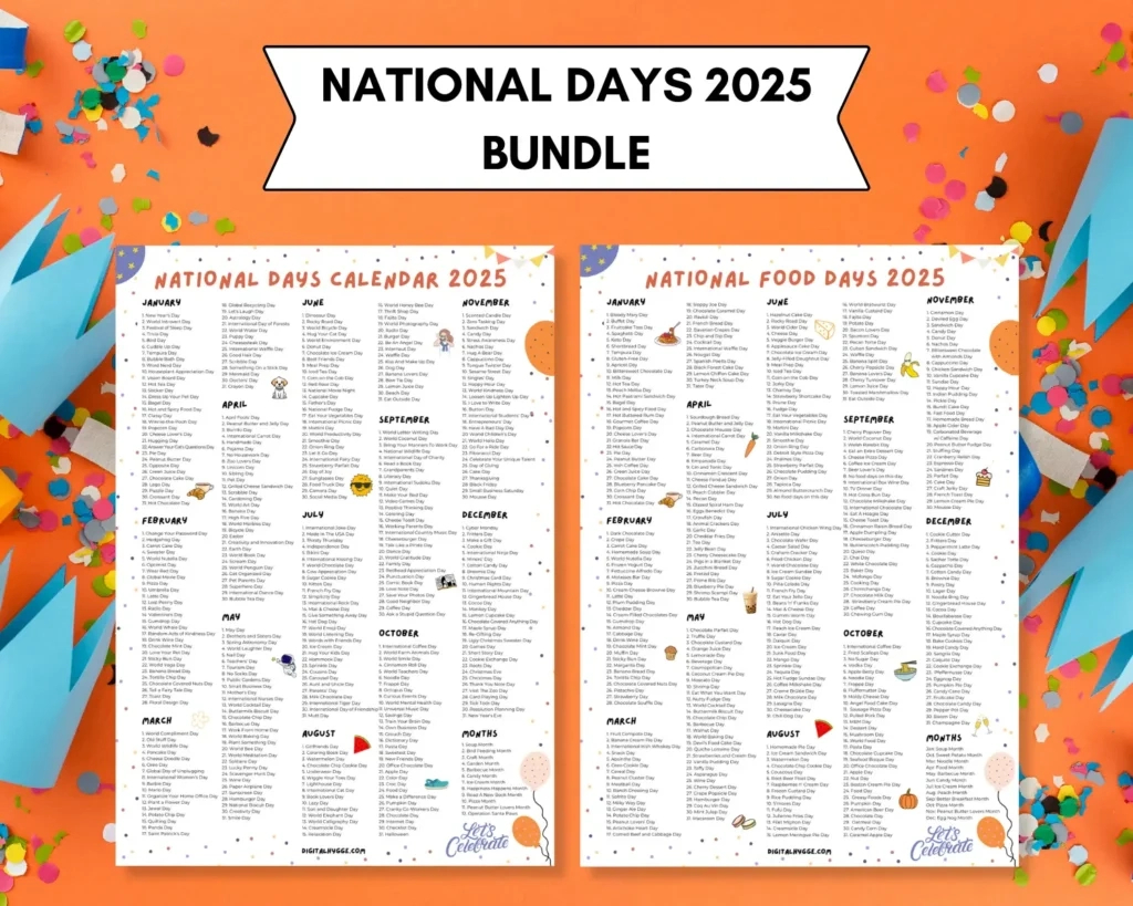 National Days Calendar 2025Digital Hygge with regard to National Day Calendar 2025 Printable Free Free Download