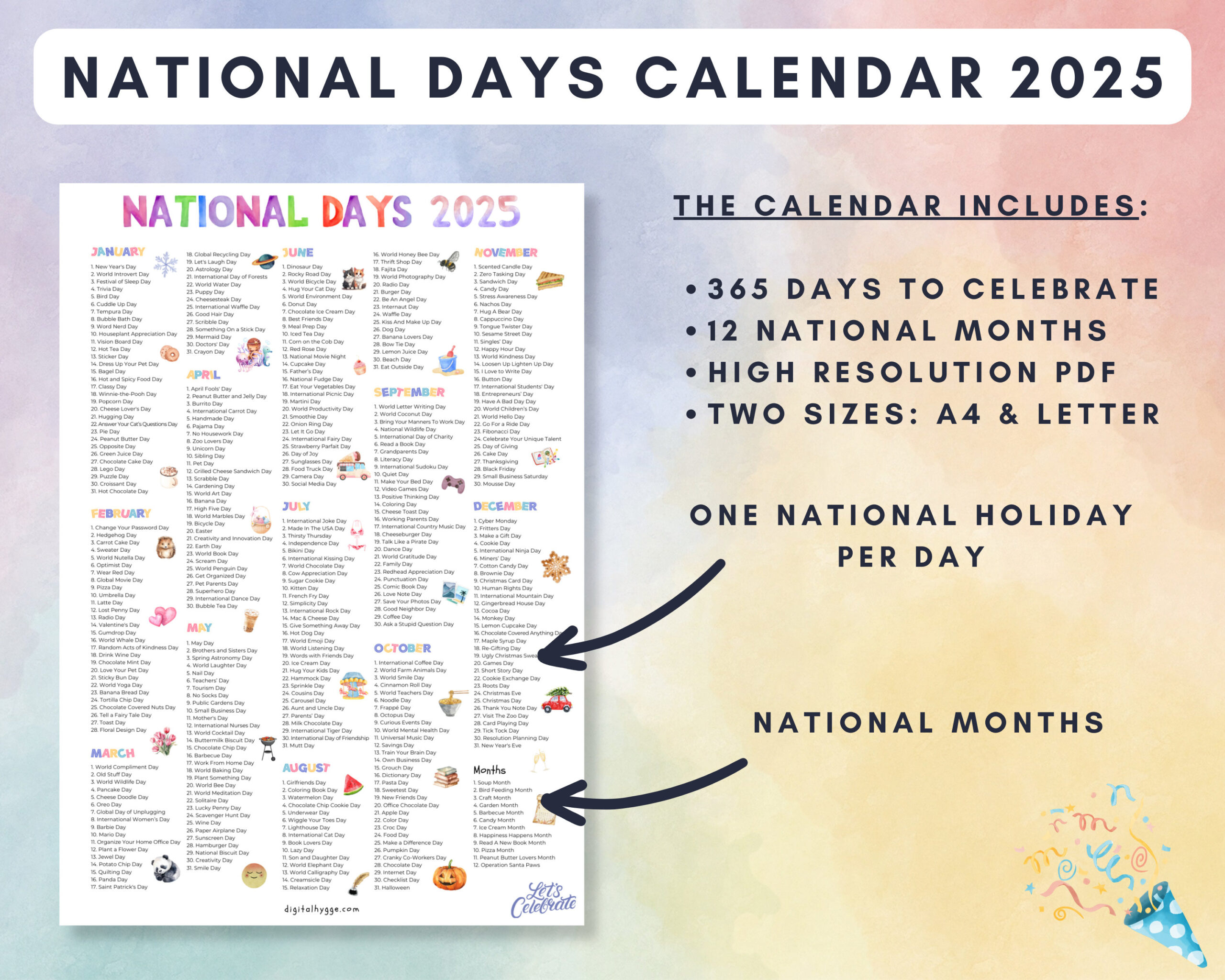 National Feiertage Kalender Printable | 2025 Feiertage Kalender pertaining to 2025 National Day Calendar Printable