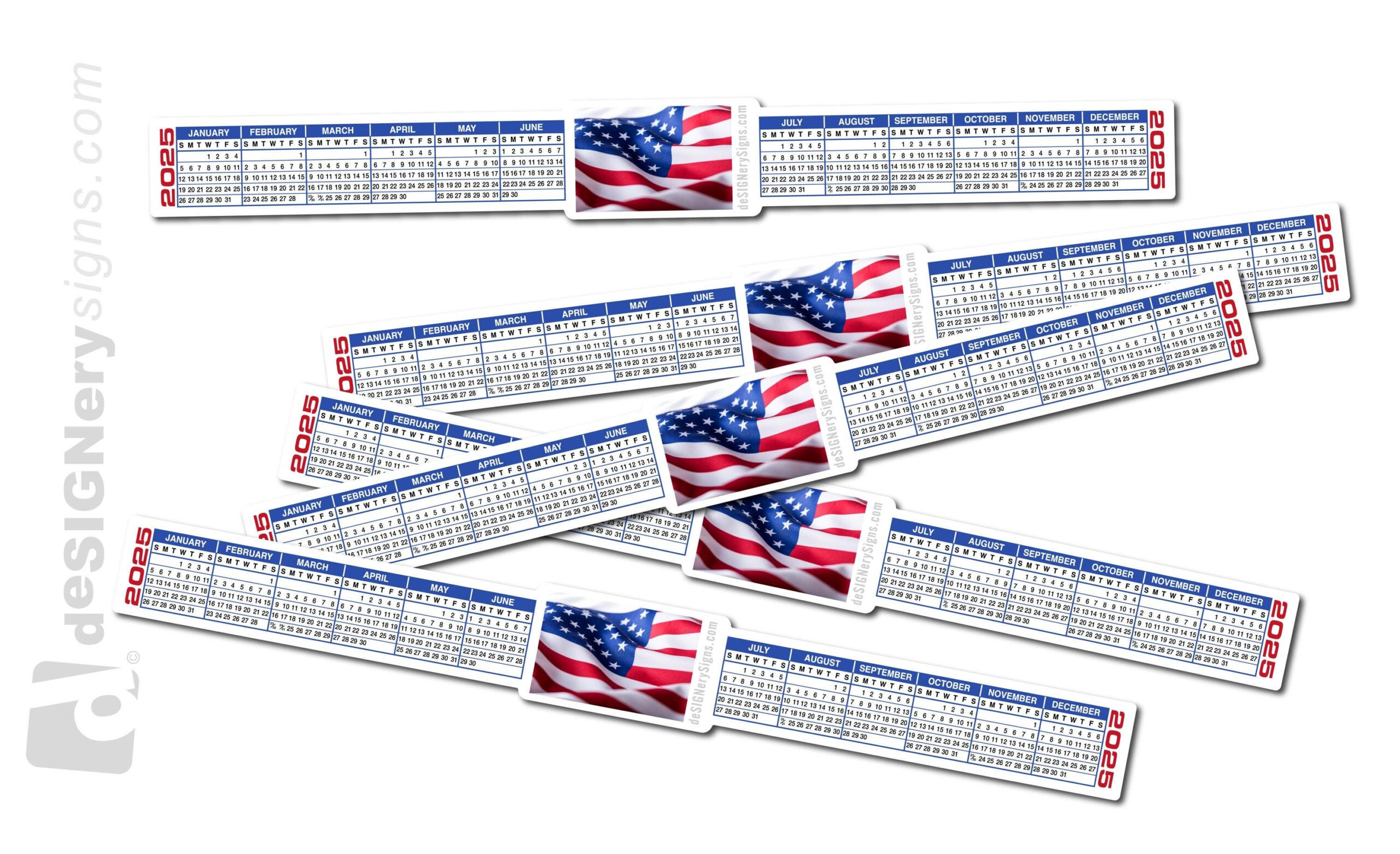New 2025 U.s.a. Patriotic Vinyl Computer Calendar Strip Stickers | 13&amp;quot; X 1.50&amp;quot; | Patriotic Products pertaining to Free Printable Monitor Calendar Strips 2025