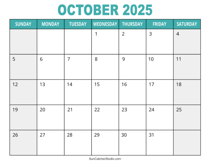 Free Printable Calendar 2025 by Month