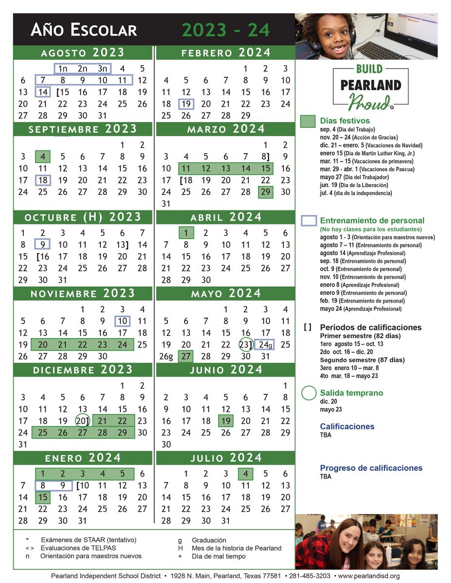 Pearland Isd On X: &amp;quot;The Board Of Trustees Approved The 2023-24 pertaining to Pearland Isd Calendar 2024 2025 Printable