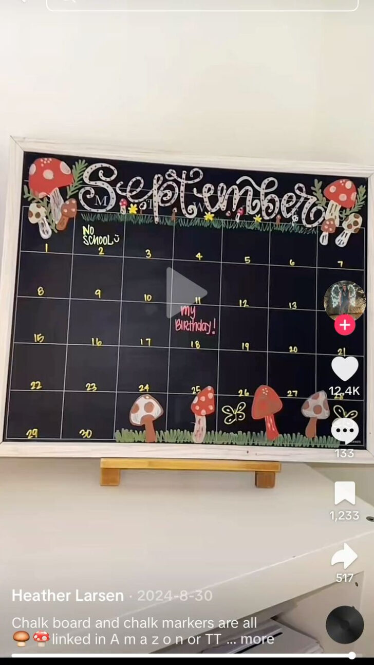August 2025 Chalkboard Calendar Ideas