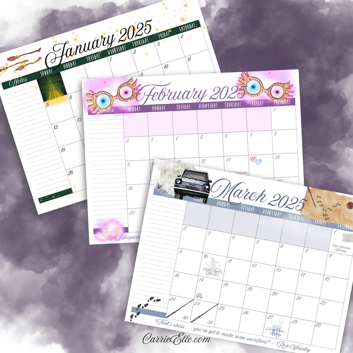 Plan Like A Wizard: 2025 Printable Harry Potter-Inspired Calendar with regard to Harry Potter Printable Calendar 2025