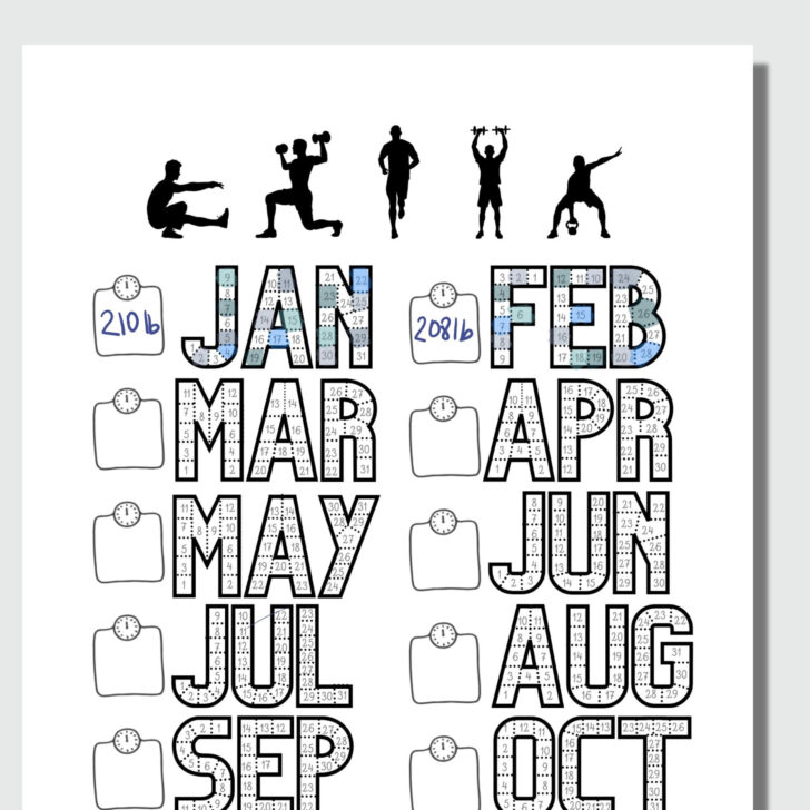 2025 Workout Calendar Printable Free
