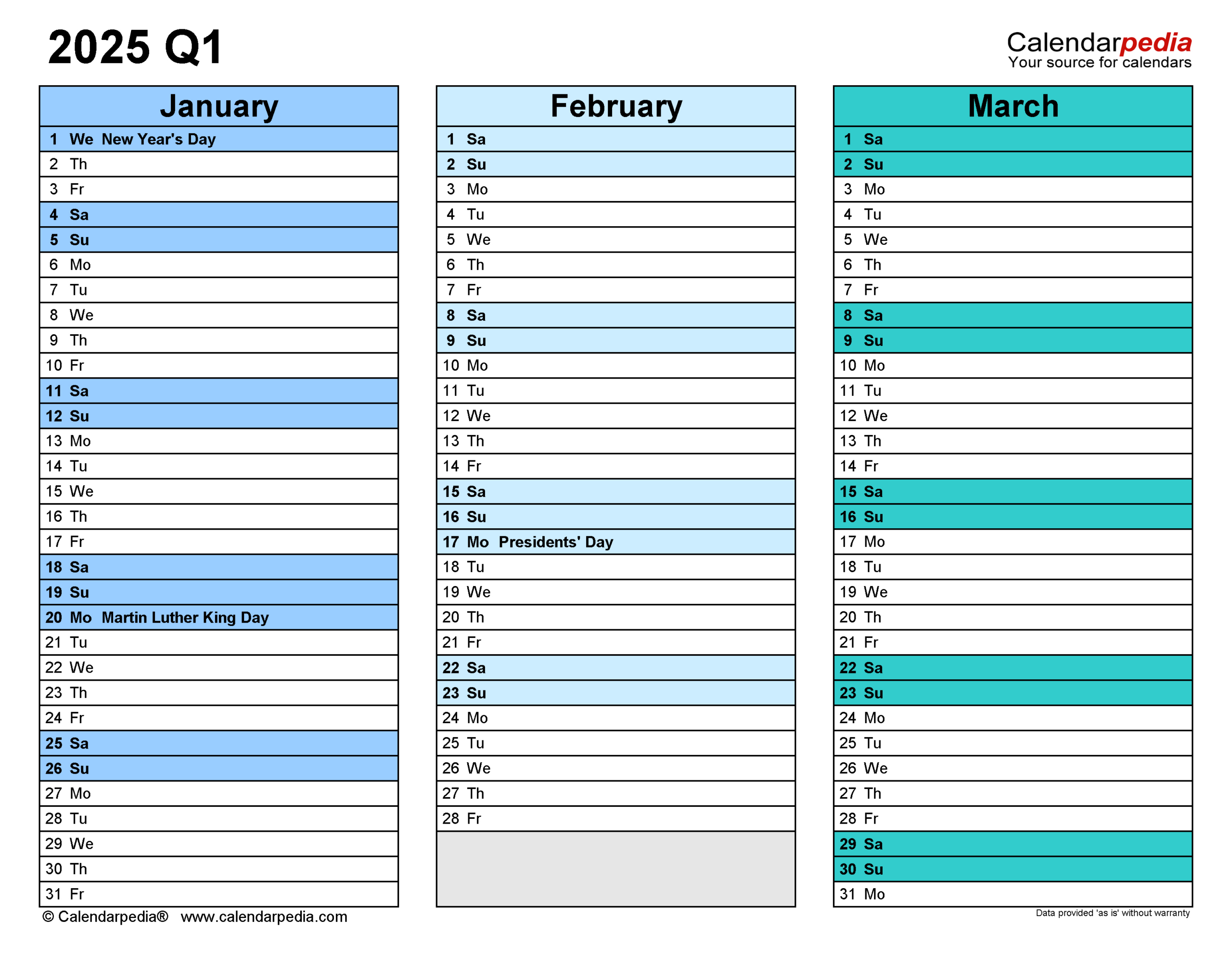 Quarterly Calendars 2025 - Free Printable Pdf Templates inside 2025 Quarterly Calendar Printable Free
