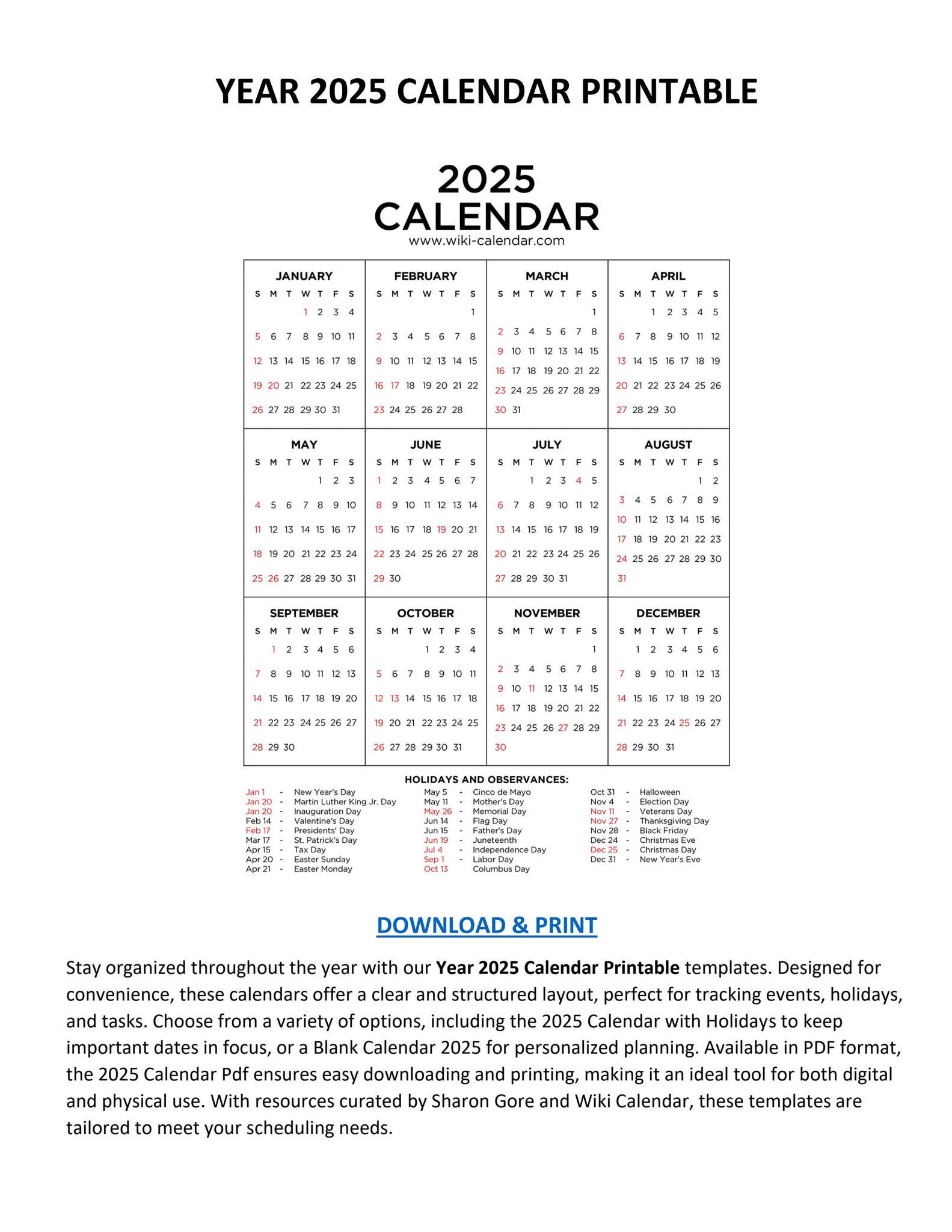 Year 2025 Calendar Printable - Wiki Calendarwiki Calendar - Issuu intended for Printable Calendar 2025 Reddit