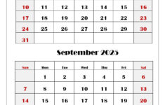 August And September 2025 Calendar Printable Pdf | Two Months Calendar with regard to June to September 2025 Calendar