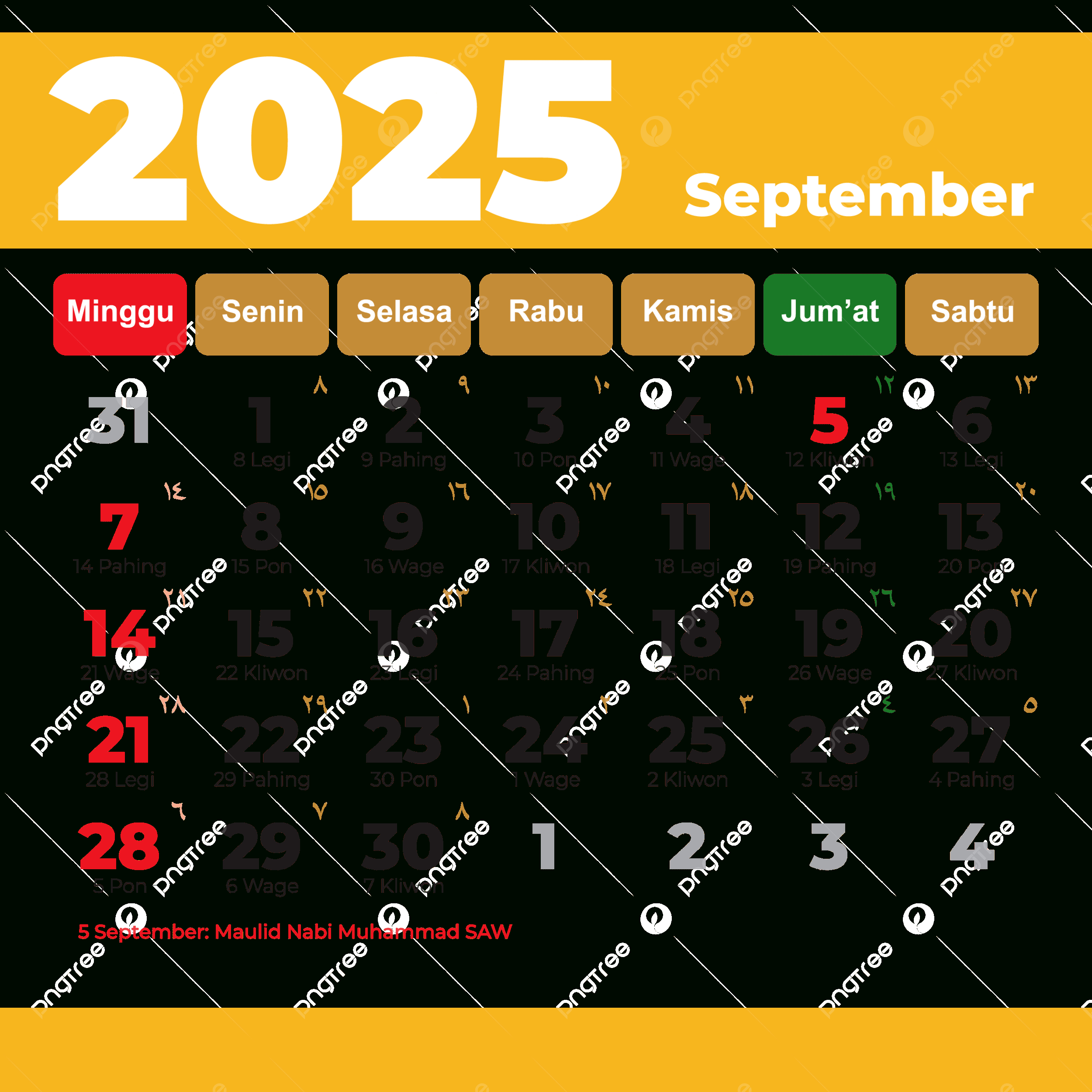 Complete Hijri Calendar September 2025 Vector, 2025 Hijri Calendar inside September 2025 Calendar With Islamic Dates