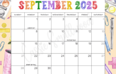 Cute 2025 Free Printable Monthly Calendars – Cassie Smallwood within September 2025 Calendar Printable Cute