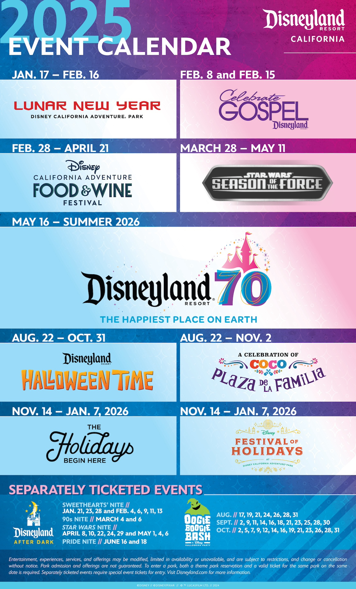 Disneyland Resort 2025 Event Dates And Details - Disney Parks Blog in Events September 2025 In Usa