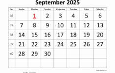 Free Download Printable September 2025 Calendar, Large Font Design throughout Large September 2025 Calendar