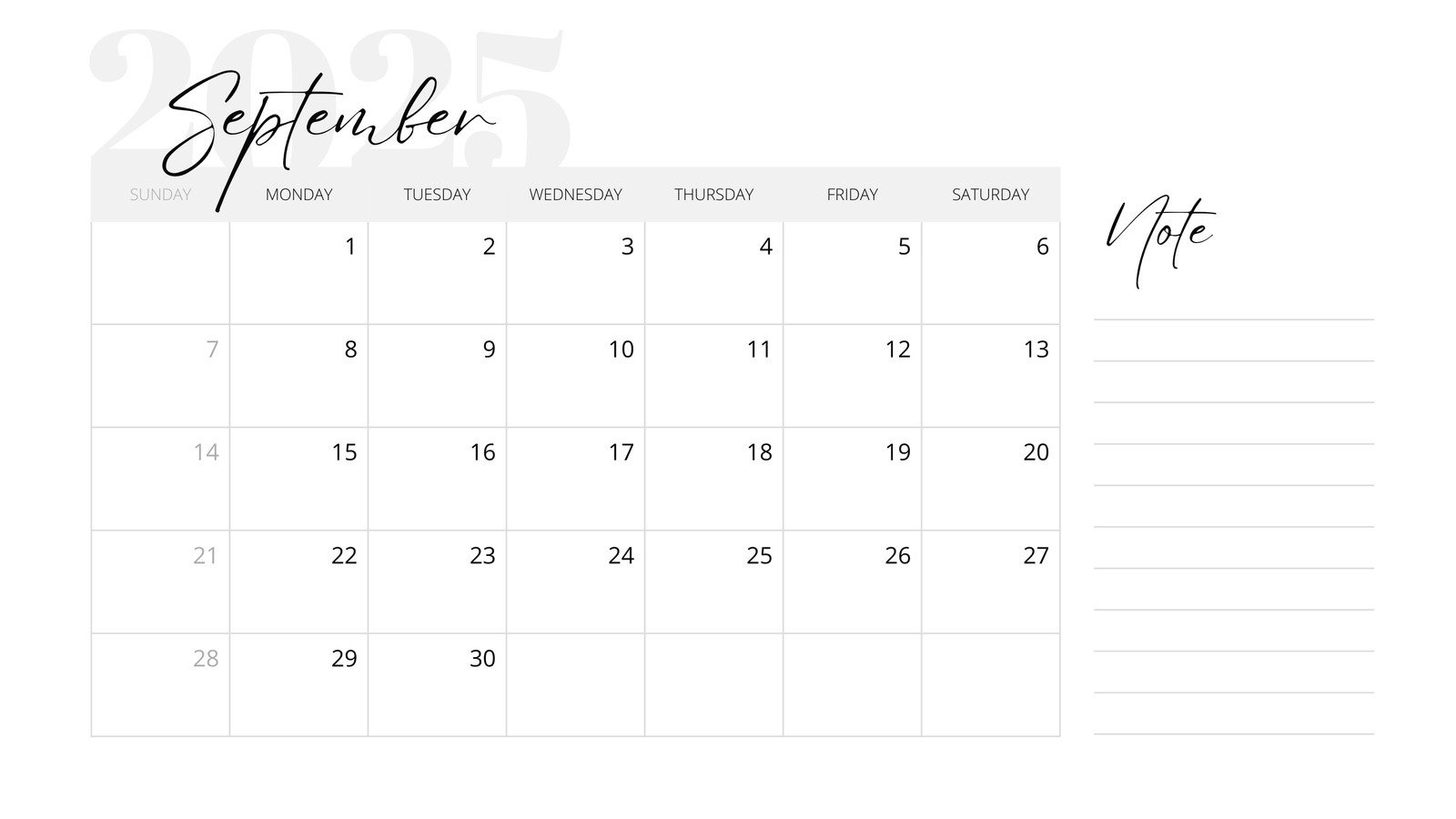 Free Printable September 2025 Calendar Templates | Canva inside September Printable Calendar