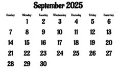 Free September 2025 Calendar | Printable Pdf, Xls, Png Formats in September September 2025 Calendar