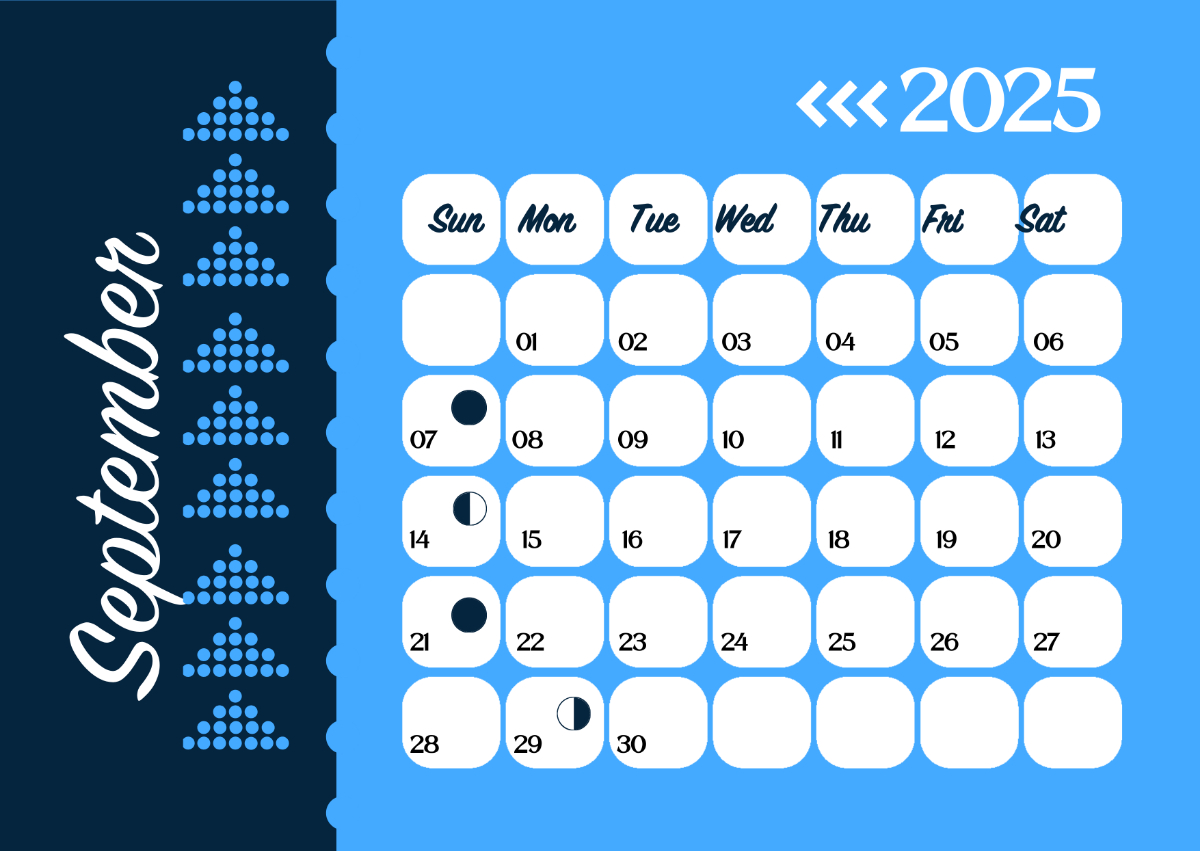 Free September 2025 Calendar With Moon Phases Template To Edit Online with regard to September 2025 Calendar with Moon Phases