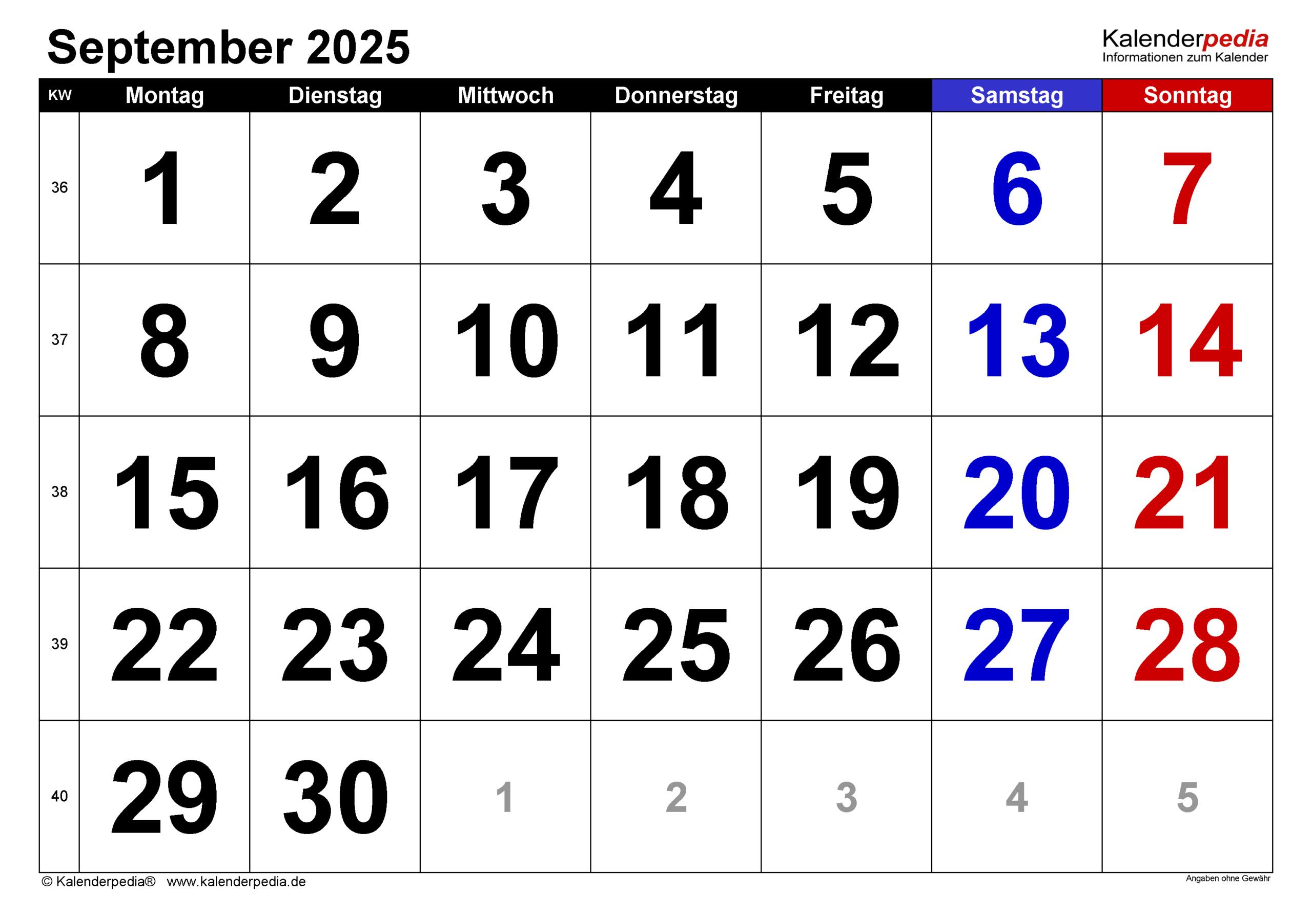 Kalender September 2025 Als Word-Vorlagen within September Calander 2025