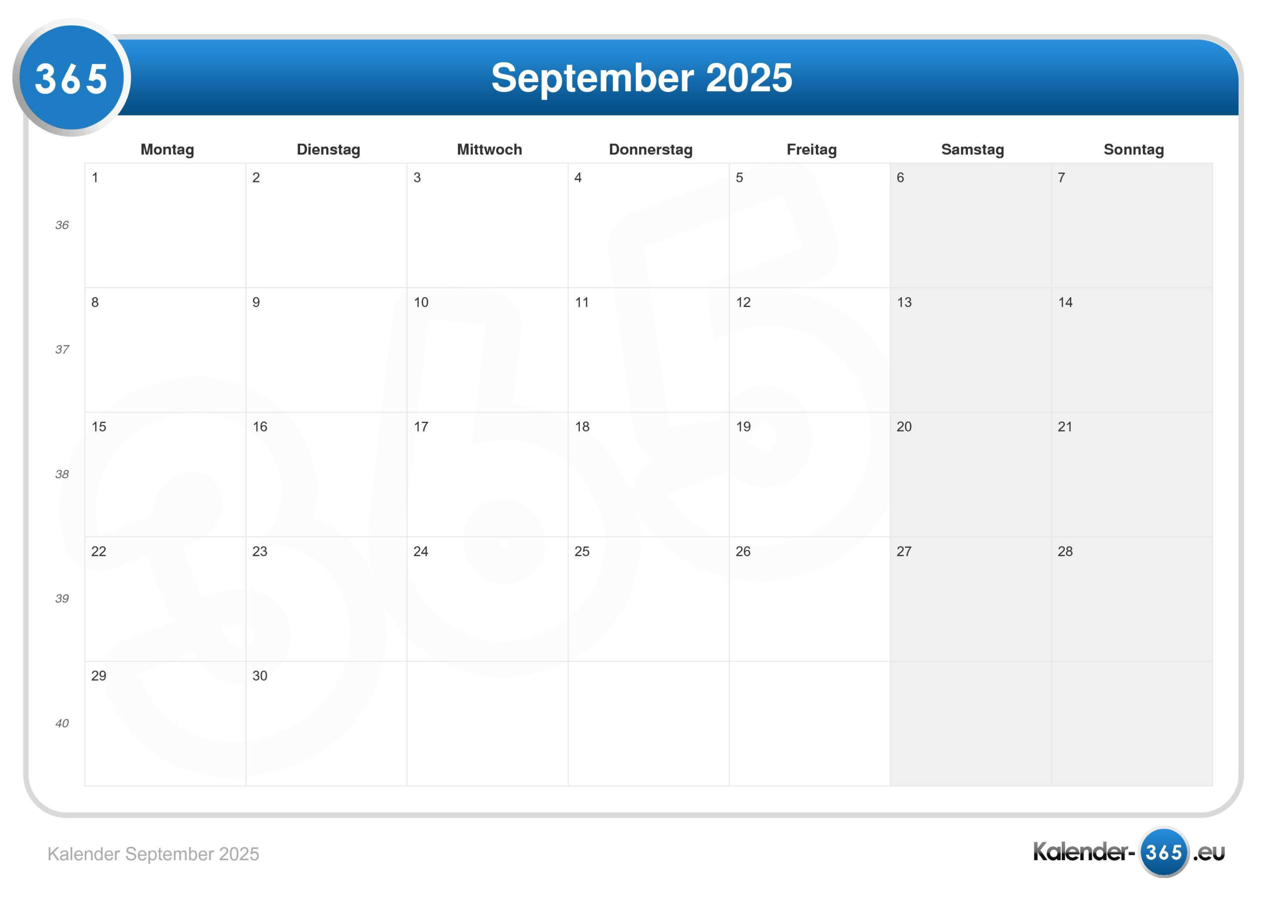 Kalender September 2025 within Calender September 2025