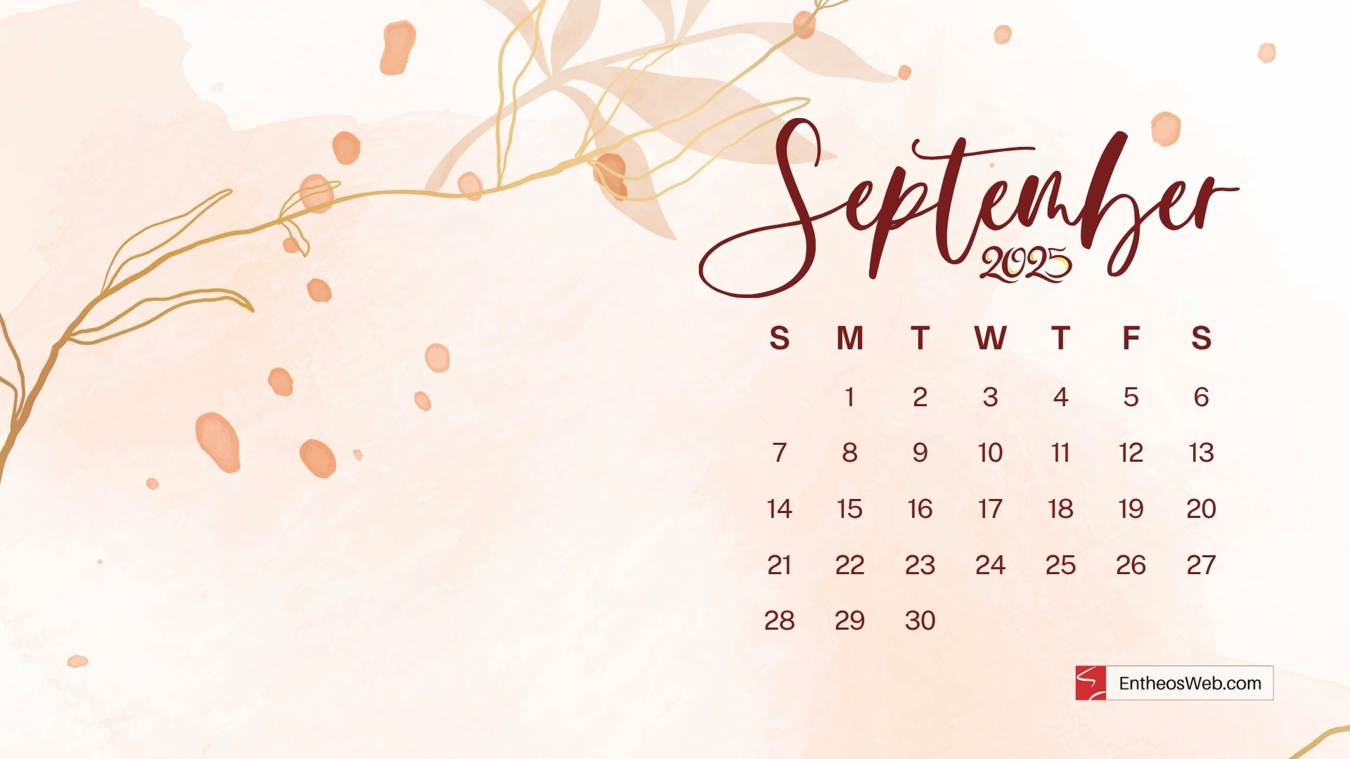 September 2025 Calendar Desktop Wallpaper Backgrounds | Entheosweb throughout September 2025 Calendar Background