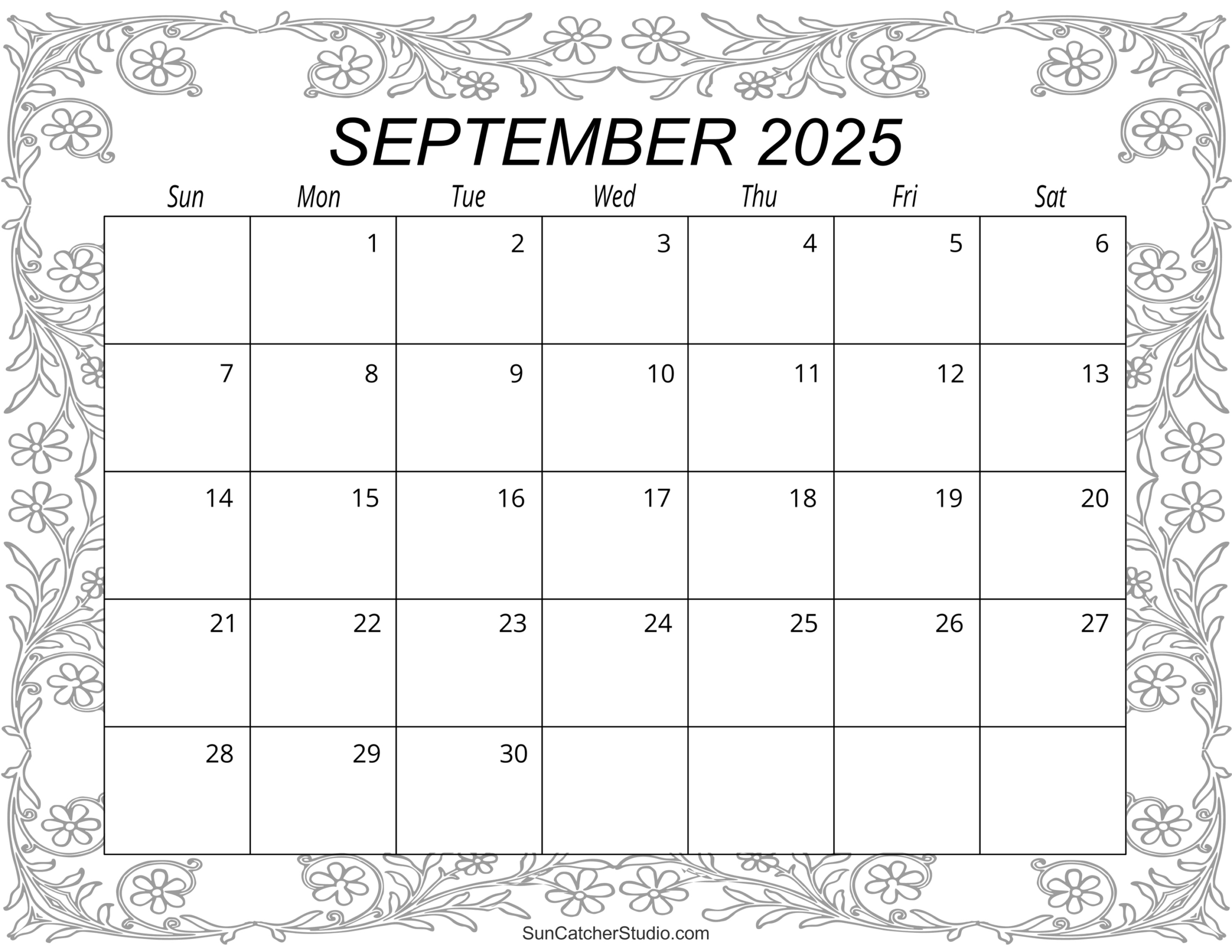 September 2025 Calendar (Free Printable) – Free Printables inside Month of September 2025 Printable Calendar