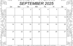 September 2025 Calendar (Free Printable) – Free Printables throughout Free Printable Blank Calendar September 2025