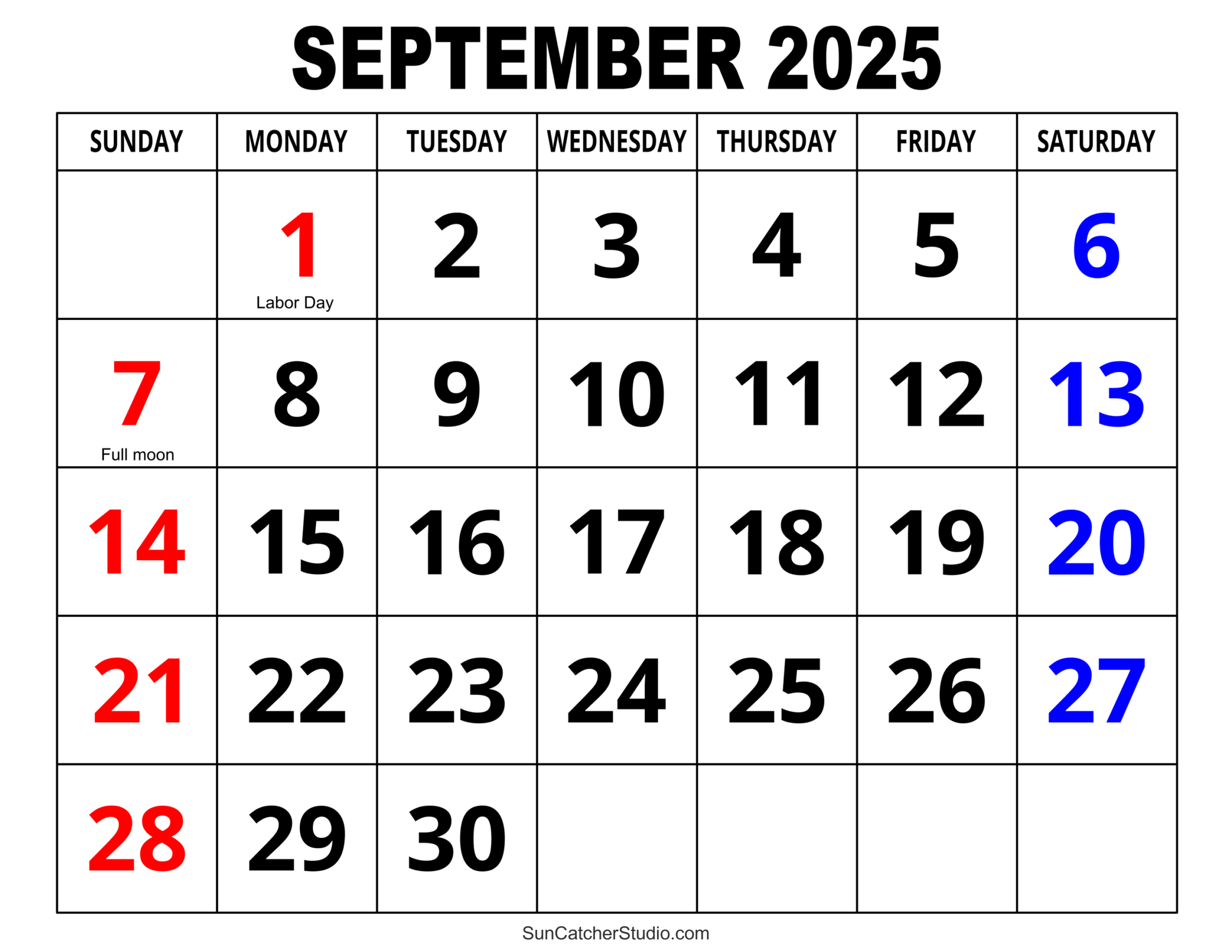 September 2025 Calendar (Free Printable) – Free Printables within 2025 Calendar September