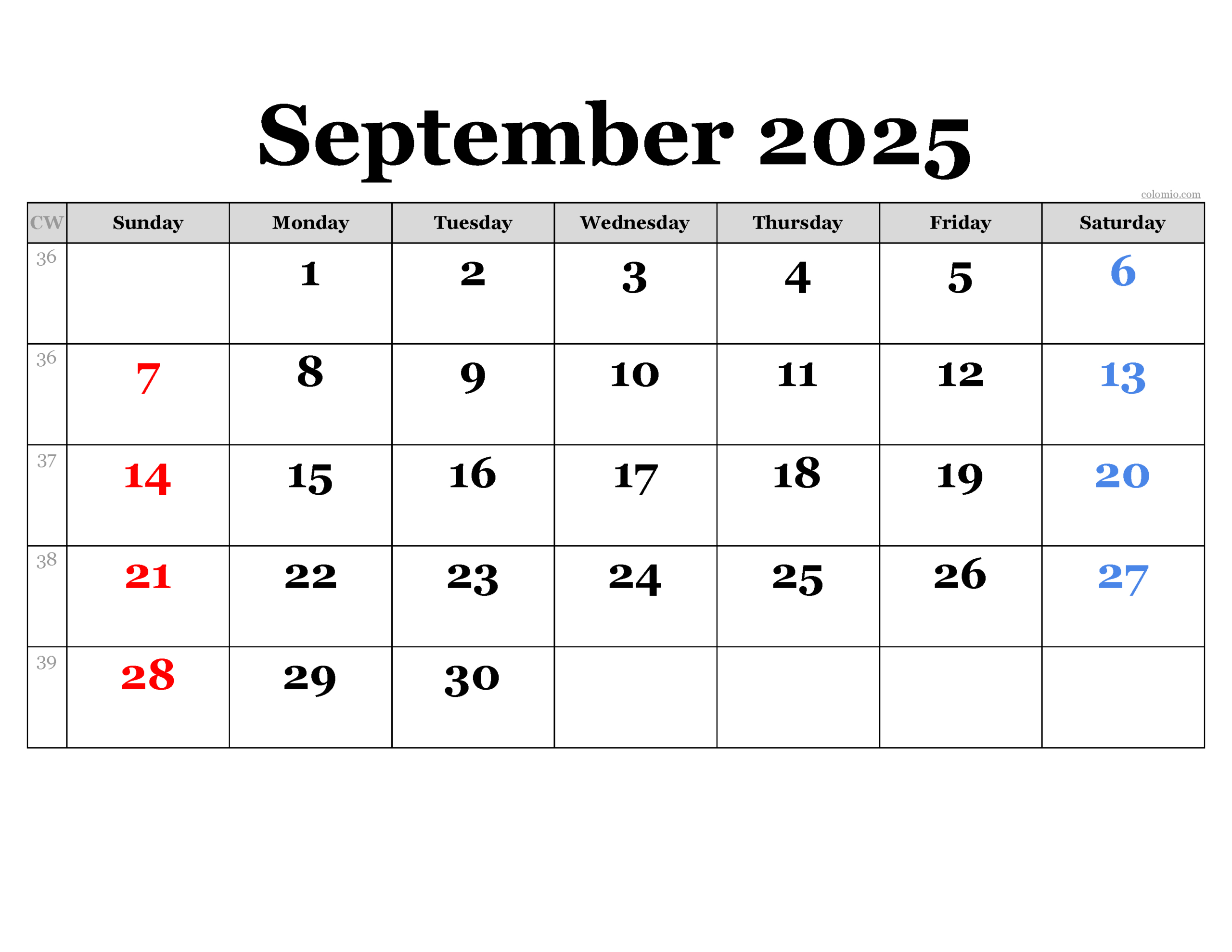 September 2025 Calendar | Free Printable Pdf, Xls And Png throughout Weekly Calendar September 2025