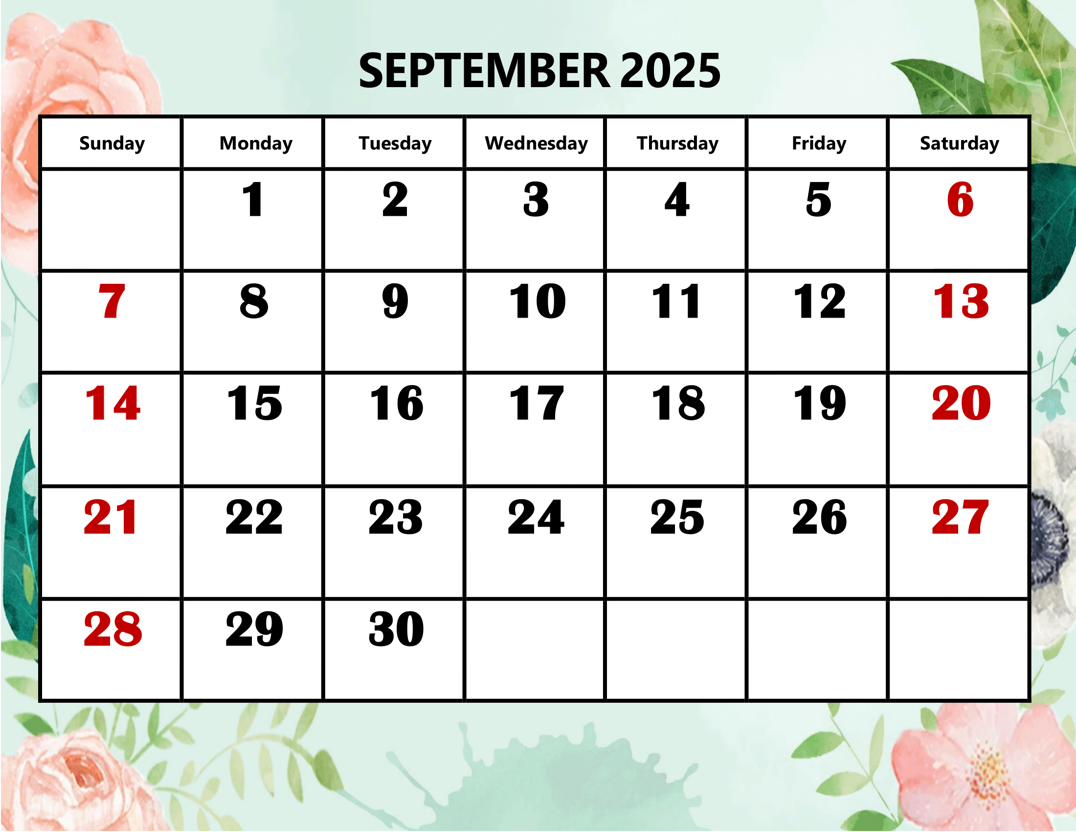 September 2025 Calendar Printable Pdf Template With Holidays inside September 2025 Holiday Calendar