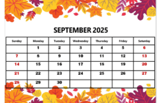 September 2025 Calendar Printable Pdf Template With Holidays with September 2025 Calendar With Holidays Printable Free Download