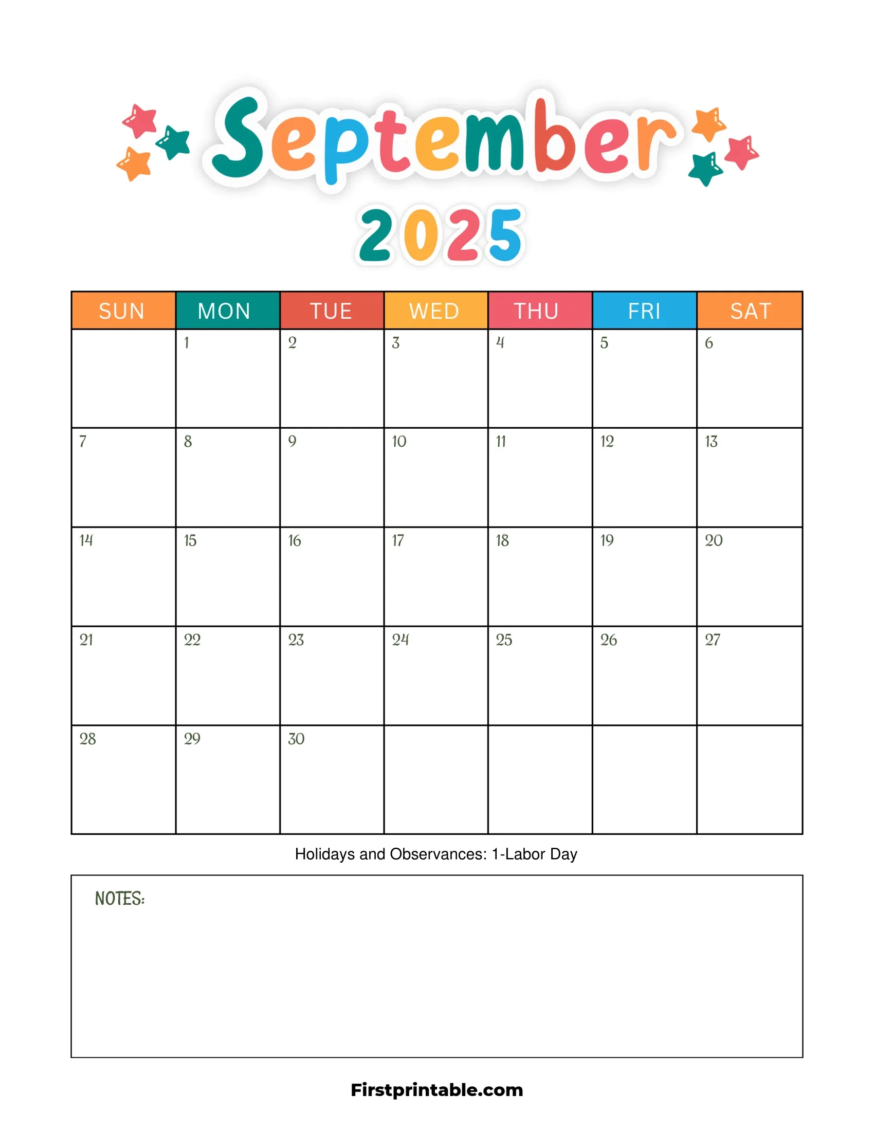 September 2025 Calendars - Free Printable &amp;amp; Fillable pertaining to September 2025 Calendar Options
