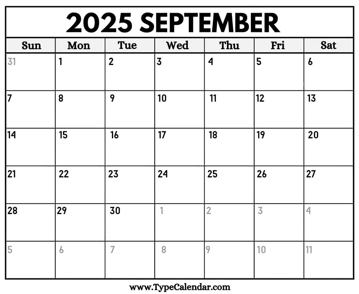 September 2025 Calendars - Free Printable Templates with September 2025 Calendar Canada