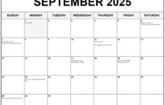 September 2025 With Holidays Calendar with Calendar 2025 September with Holidays