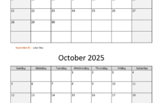 September And October 2025 Calendar | Wikidates inside Free Printable Calendar September October 2025