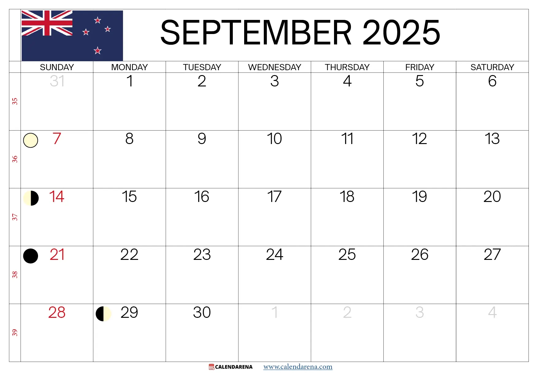 September Calendar 2025 Nz inside September 2025 Calendar Nz