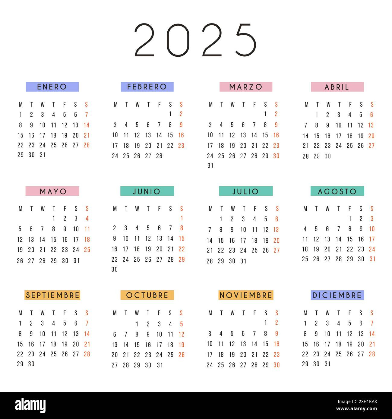 September Calendar Spanish Hi-Res Stock Photography And Images - Alamy with regard to September 2025 Calendar In Spanish
