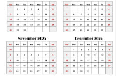September To December 2025 Calendar Printable Pdf | Four Months with September October November 2025 Calendar