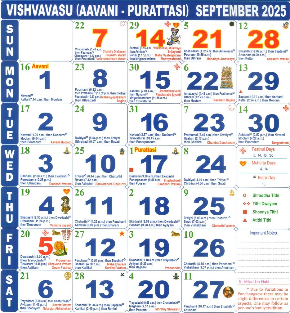 Tamil Calendar September Month , 2025 intended for September Calendar 2025 Tamil