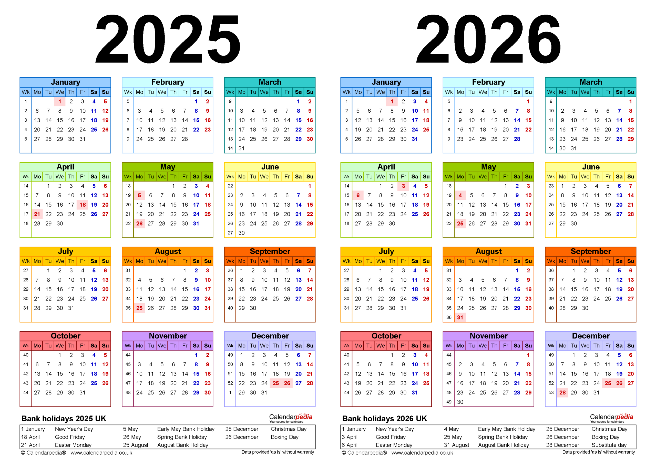 Two Year Calendars For 2025 And 2026 (Uk) For Pdf for Year Calendar September 2025-July 2026