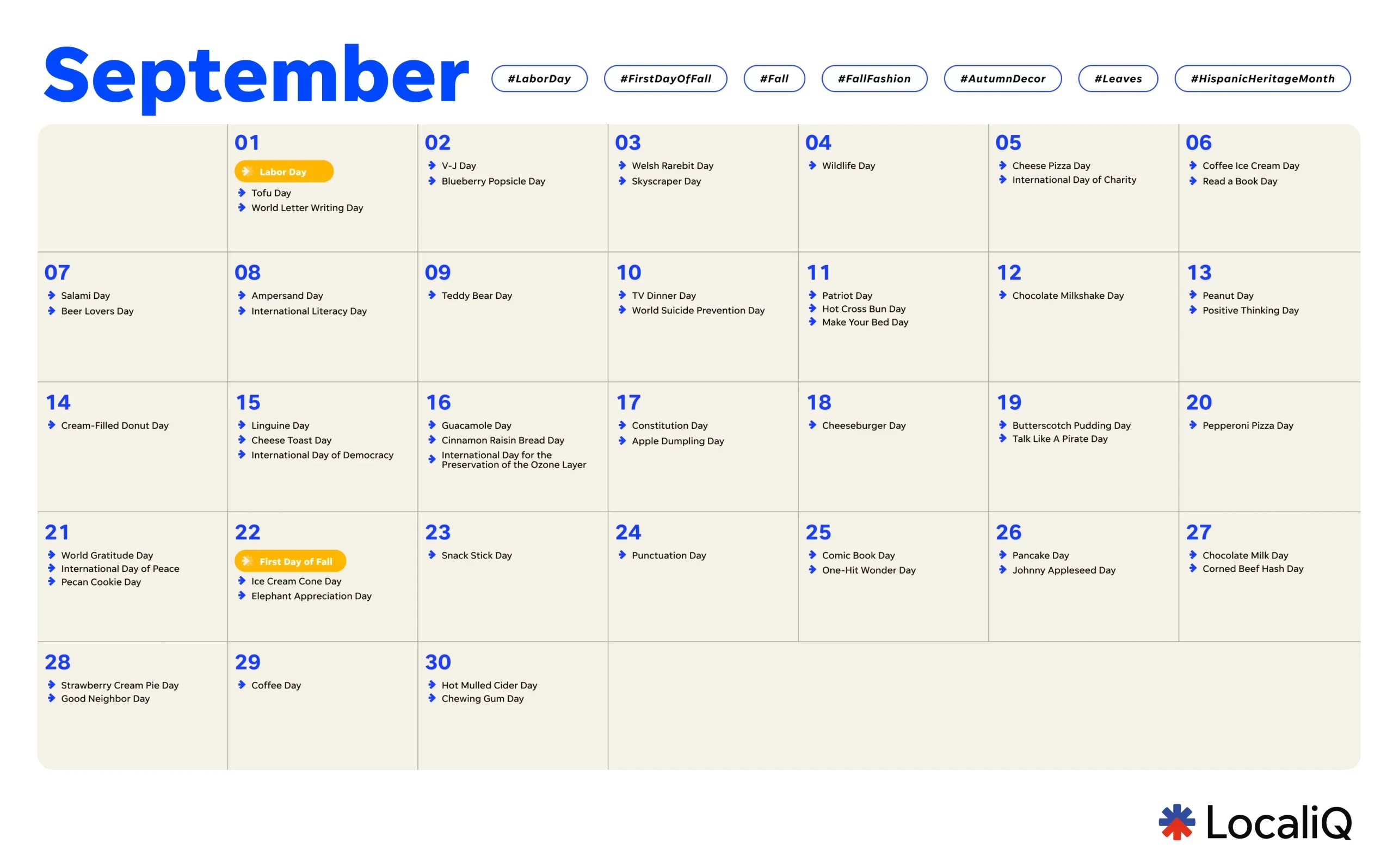 Your Essential 2025 Marketing Calendar Template | Localiq with regard to Calendar Labs September 2025
